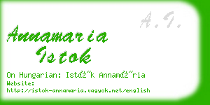 annamaria istok business card